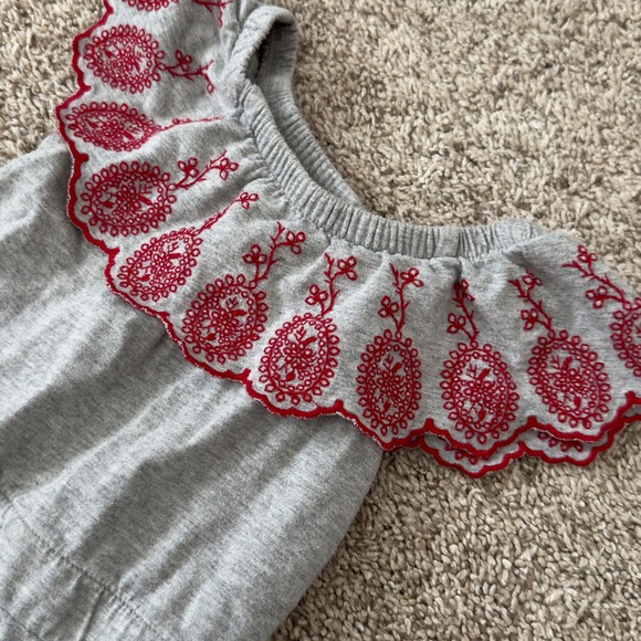 Baby Gap baby girls toddler girls grey one piece romper outfit size 12-18 months - Picture 4 of 7